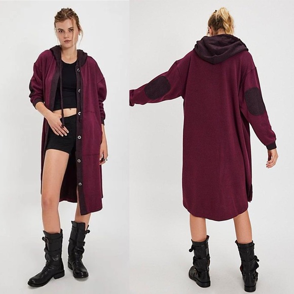 Free People Sweaters - NWT Free People Tomorrows Long Hoodie Sweatshirt Cardigan